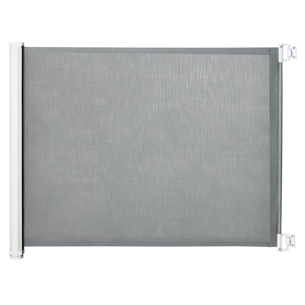 PawHut Retractable Pet Safety Gate, Folding Dog Barrier, Grey