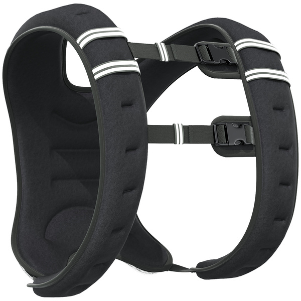 HOMCOM 10KG Weighted Vest, Running Weight Vest with Adjustable Strap, Convenient Pocket and Reflective Strips for Men and Women