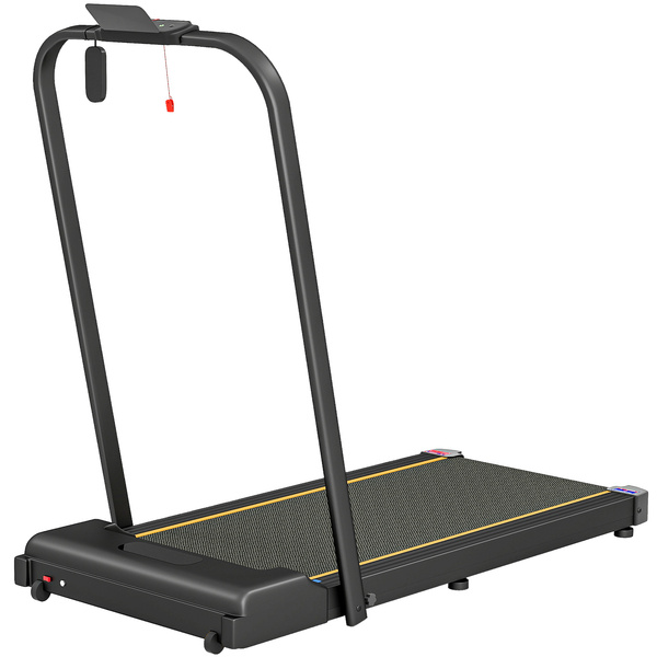 SPORTNOW 2.5HP Walking Pad, 1-6km/h Folding Treadmill with Remote Control and LED Display for Home Gym Office, Orange