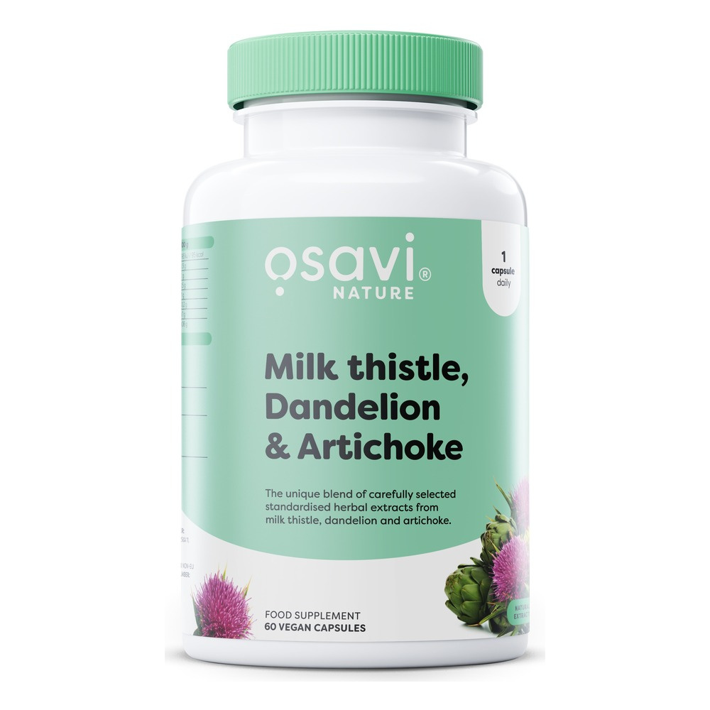 Osavi Milk Thistle Dandelion & Artichoke Botanical Supplement 60 Vegan Capsules