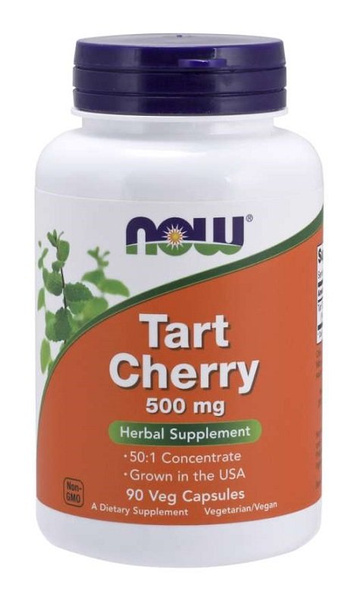 NOW Foods Tart Cherry 500mg Montmorency Cherry Extract 90 Vcaps