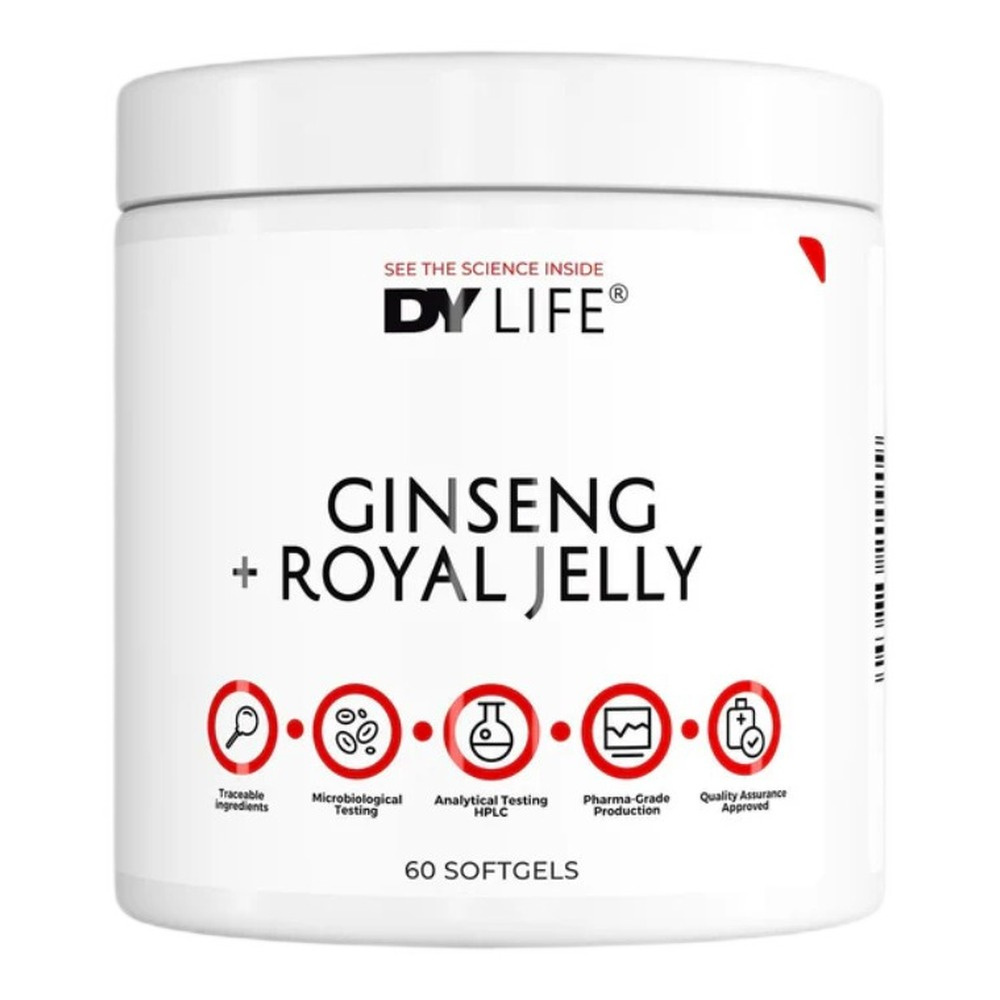 Dorian Yates DY LIFE Ginseng + Royal Jelly 60 Softgels