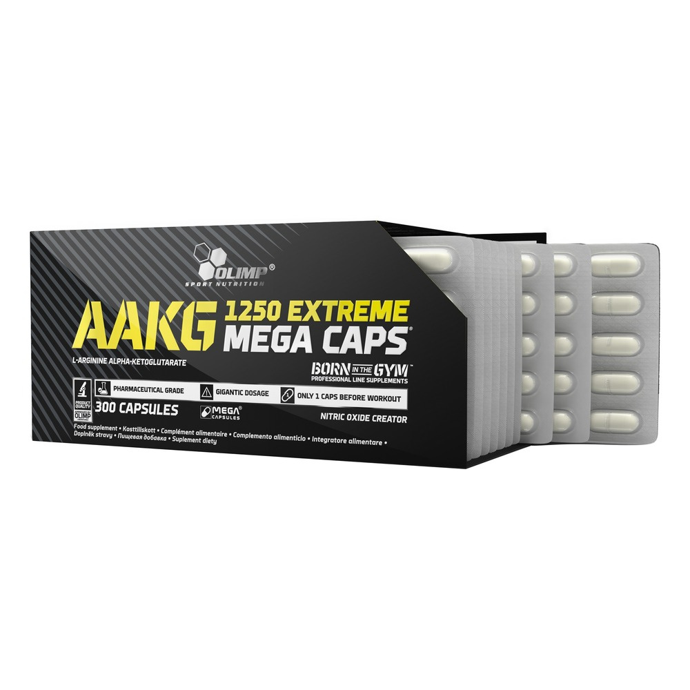 Olimp AAKG Extreme Mega Caps 1250mg Arginine for Men 300 Capsules