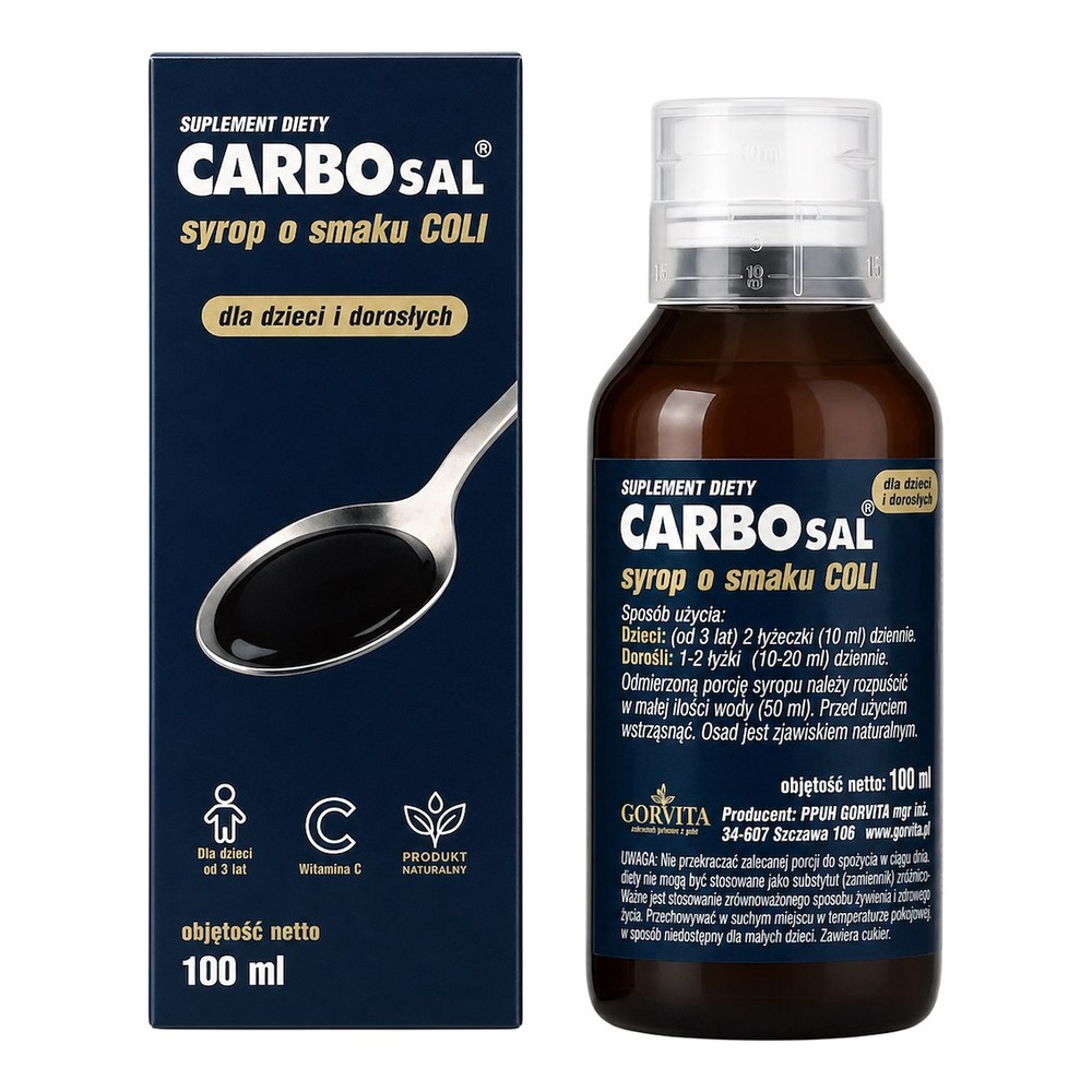 CARBOSAL 100ml cola, antidiarrheal for children and adults