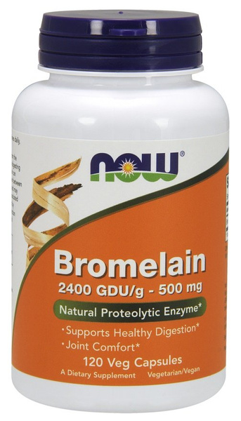 NOW Foods Bromelain 500mg For Healthy Digestion and Joint Comfort 120 Vcaps
