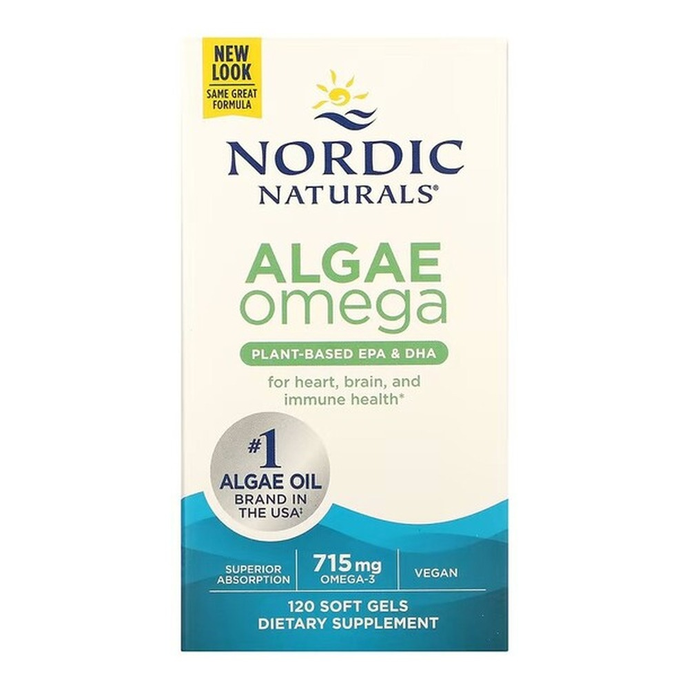 Nordic Naturals Algae Omega 715mg Omega 3 For Vegans and Vegetarians 120 Softgels