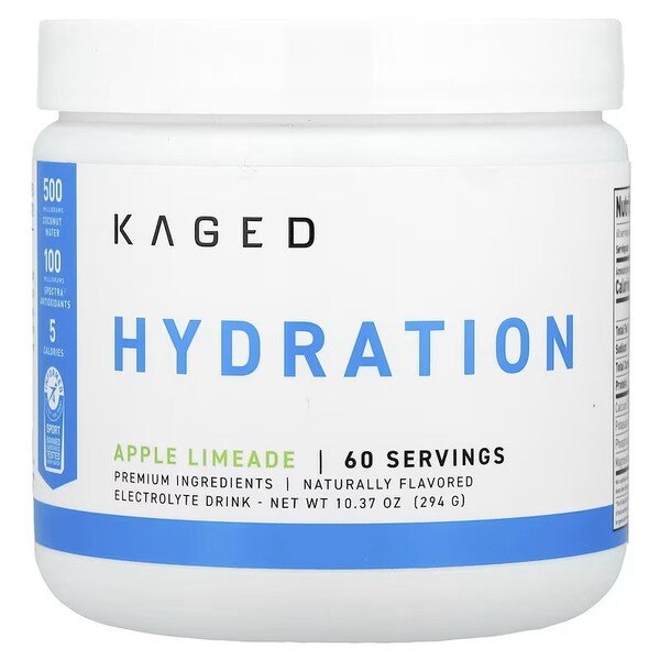 Kaged Muscle Hydration Apple Limeade Electrolyte Powder for Hydration 294g