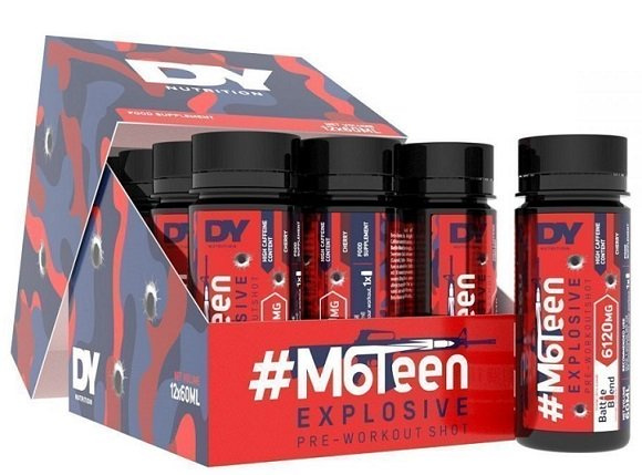 Dorian Yates #M6Teen Explosive Pre-Workout Shot Blueberry Flavour 12 x 60ml