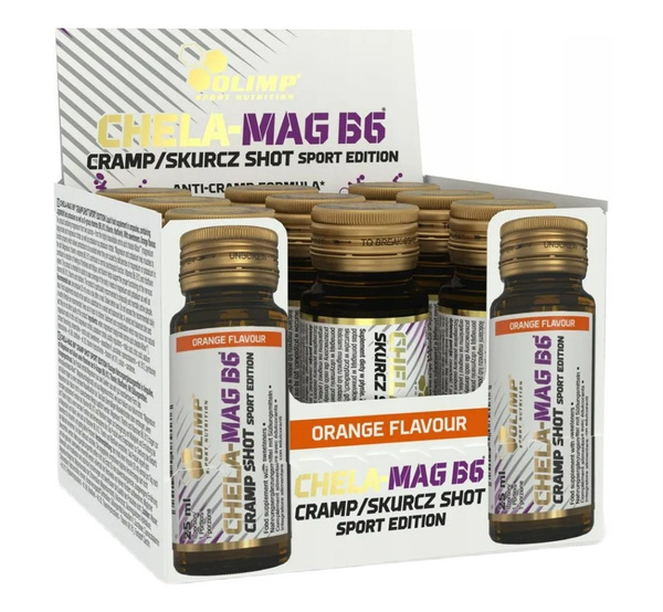 Olimp Chela-Mag B6 Cramp Shot Supplement for Muscle Cramps 9 x 25ml