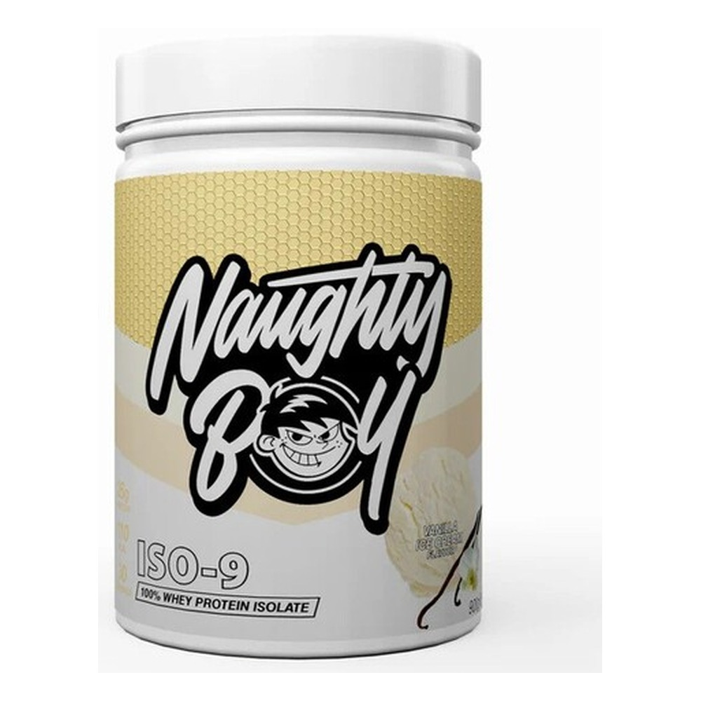 Naughty Boy Iso-9 Whey Protein Isolate Vanilla Ice Cream for Muscle Growth and Recovery 900g