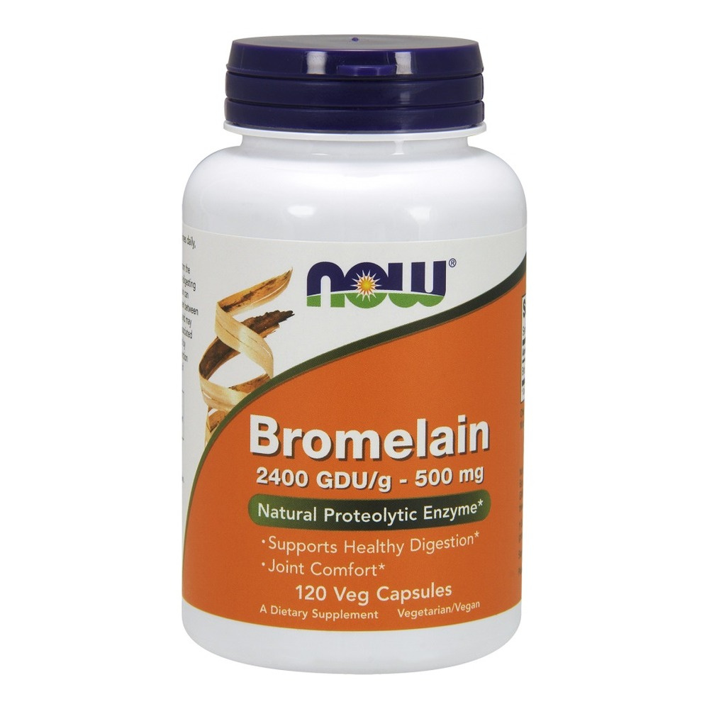 NOW Foods Bromelain 500mg For Healthy Digestion and Joint Comfort 120 Vcaps