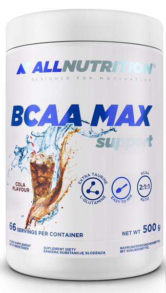 Allnutrition BCAA Max Support BCAA Powder with Glutamine and Taurine For Muscle Support 500g