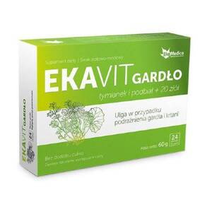 EkaMedica Ekavit Throat with Thyme and Coltsfoot for Throat and Larynx Irritations 24 Lozenges