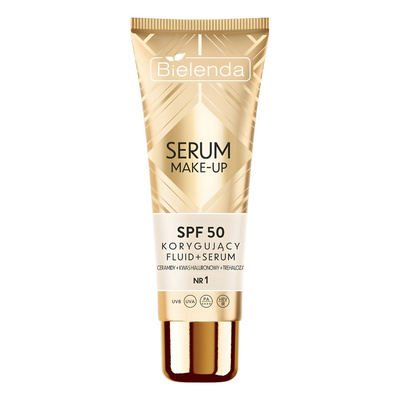 Bielenda Serum Make-Up Correcting Fluid and Serum SPF50 No. 1 Light Beige 30g Best Before 31.07.26