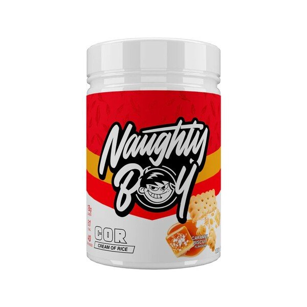Naughty Boy Cream of Rice Caramel Biscuit Carbohydrate Supplement Powder for Energy and Muscle Support 1000g