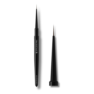 Staleks Pro Expert Brush-Liner For Nail Art Fine Detail And French Smile Lines 0.9 mm Tip Length 10 mm And 1 mm Tip Length 5–7 mm-NBE-03 (10mm)