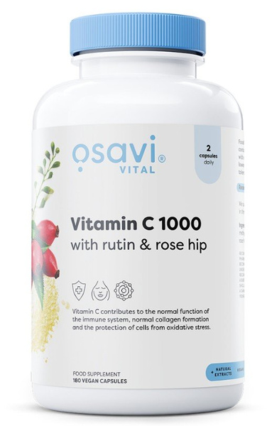 Osavi Vitamin C 1000 with Rutin and Rose Hip 180 vegan caps