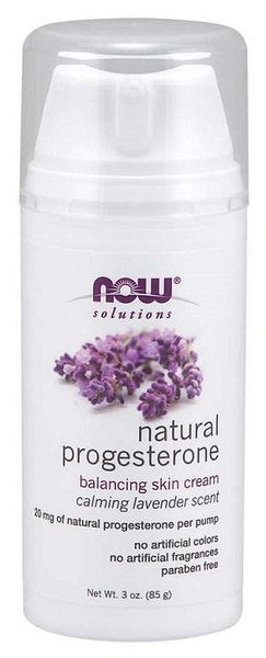 NOW Foods Natural Progesterone Balancing Skin Cream with Lavender 85g