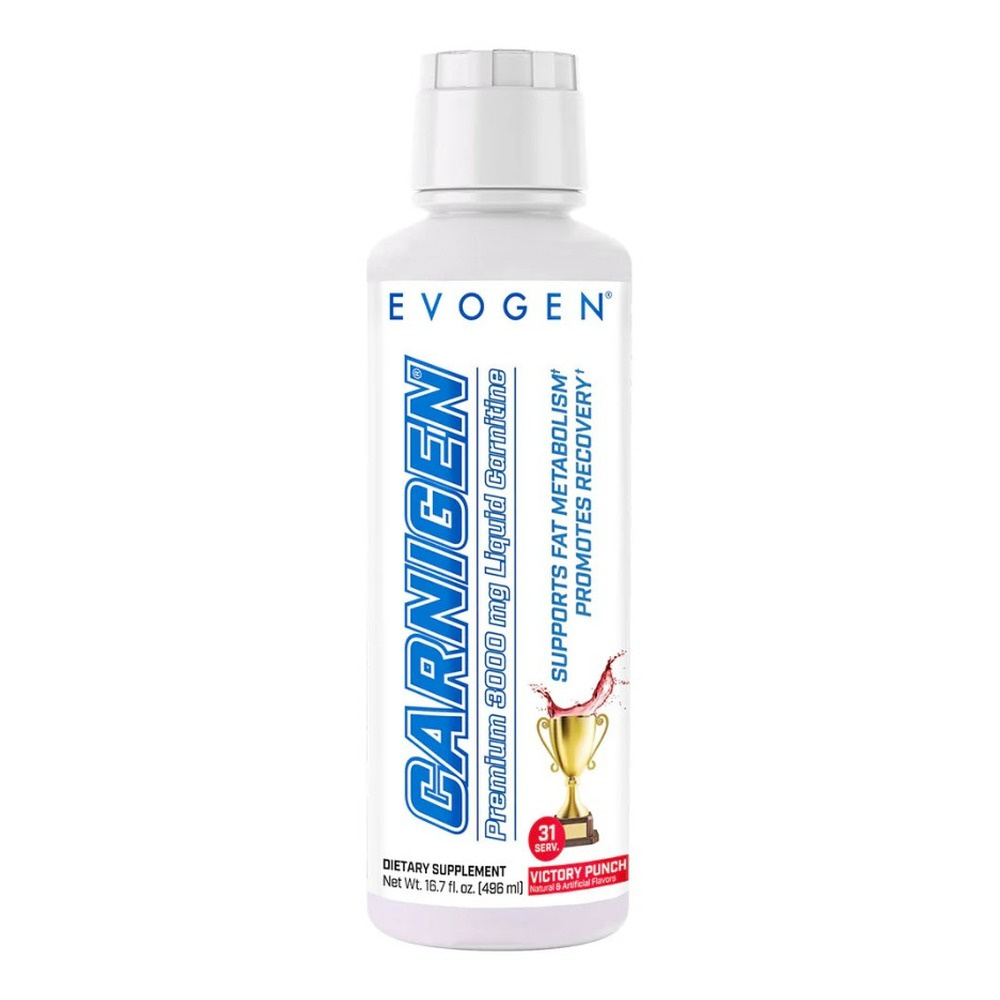 Evogen Carnigen Liquid Victory Punch Liquid L-Carnitine for Metabolism Support 496ml