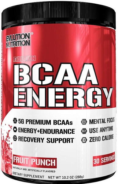 EVLution Nutrition BCAA Energy Amino Acids with Caffeine for Energy and Muscle Recovery 288g