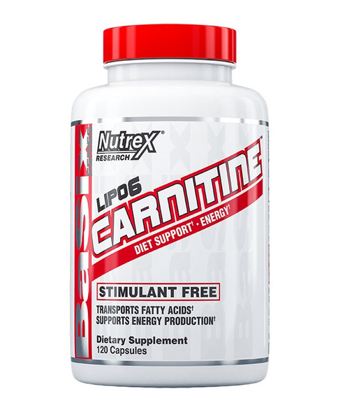 Nutrex Lipo-6 Carnitine L-Carnitine Supplement for Fat Burning and Energy Production 120 caps