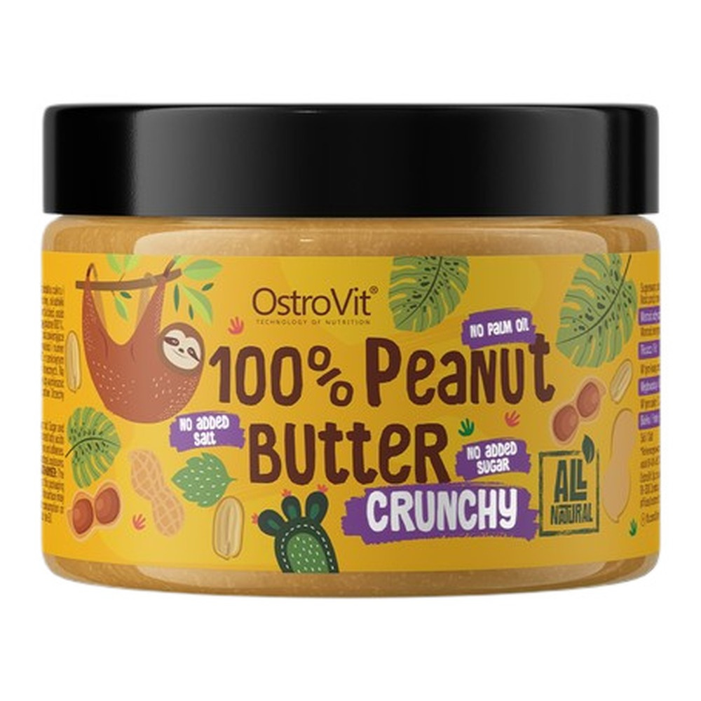 OstroVit 100% Peanut Butter, Crunchy - 500g