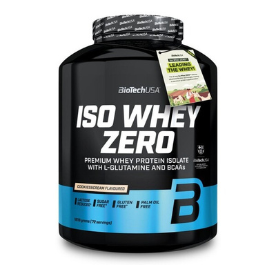 BioTechUSA Iso Whey Zero Cookies & Cream Whey Protein Isolate for Muscle Support 1816g