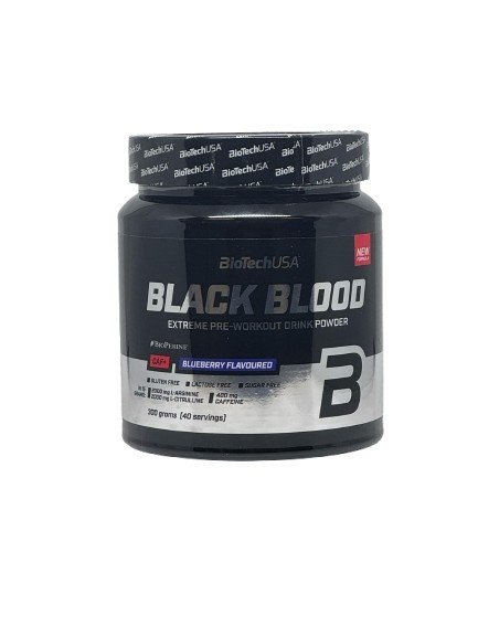 BioTechUSA Black Blood CAF+ Pre-Workout Powder For Extreme Focus and Energy 300g