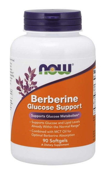 NOW Foods Berberine Glucose Support for Normal Metabolism 90 Softgels