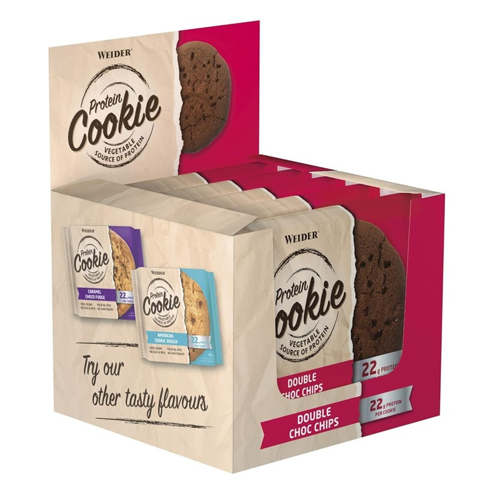 Weider Protein Cookie, Double Choc Chips - 12 x 90g