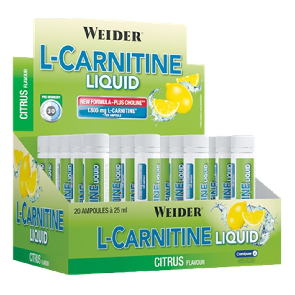Weider L-Carnitine Liquid, Citrus - 20 x 25 ml.