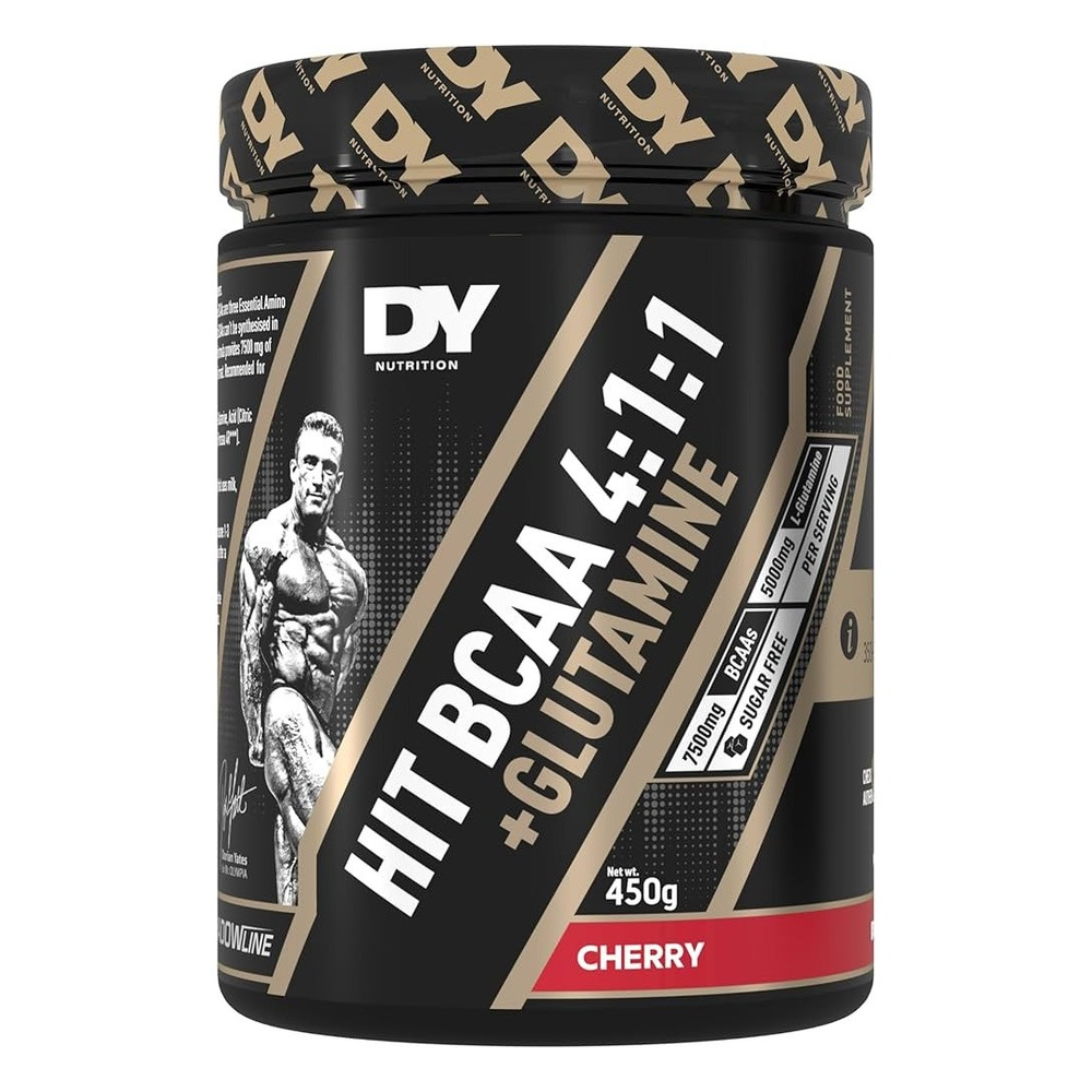 Dorian Yates HIT BCAA 4:1:1 Glutamine Powder for Muscle Recovery Cherry 450g