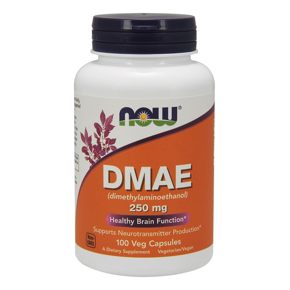 NOW Foods DMAE 250mg Neurotransmitter Production Support 100 Vcaps