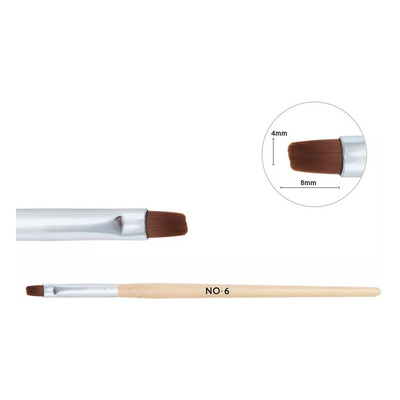 Neonail Wooden Gel Brush No. 6 1 Piece
