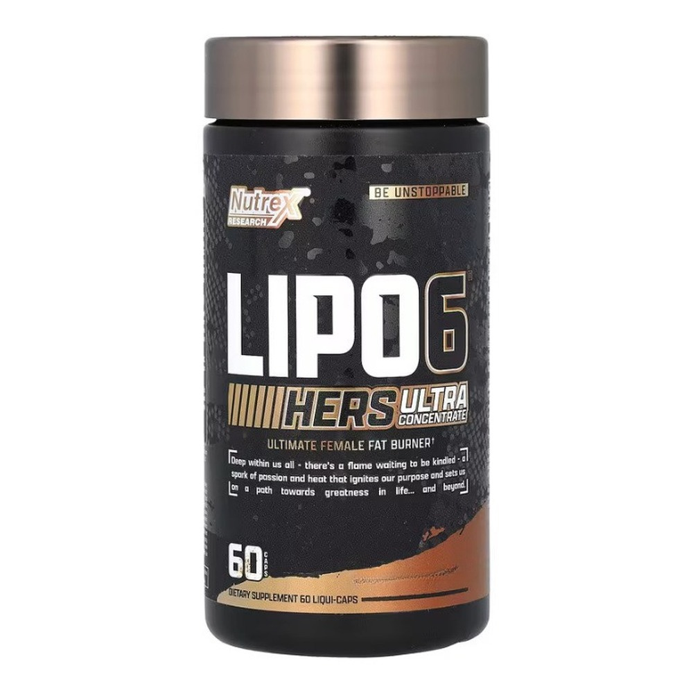 Nutrex Lipo-6 Black Hers Ultra Concentrate Fat Burner with Caffeine for Women 60 Caps