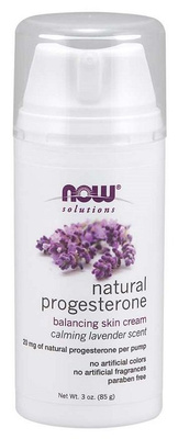 NOW Foods Natural Progesterone Balancing Skin Cream with Lavender 85g