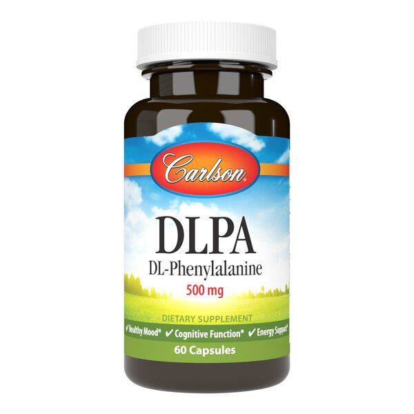 Carlson Labs DLPA 500mg for Mood and Nervous System Support 60 Capsules