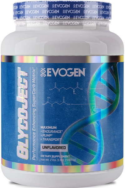 Evogen GlycoJect Unflavored Carbohydrate Powder For Muscle Pump and Recovery 1000g