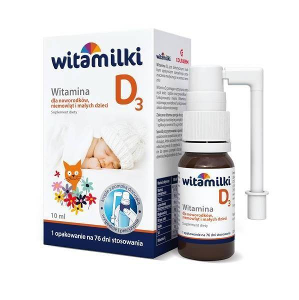 Colfarm Witamilki Vitamin D3 in Aerosol for Newborns Babies and Children 10ml Best Before 30.04.26