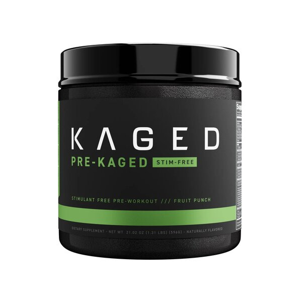 Kaged Muscle Pre-Kaged Stim-Free Fruit Punch Pre-Workout for Pump and Stamina 596g