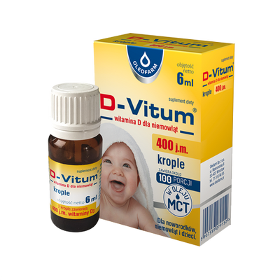 Oleofarm D-Vitum Vitamin D for Infants in Drops for Healthy Bones 6ml