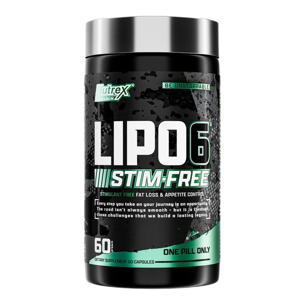 Nutrex Lipo-6 Stim-Free Stimulant-Free Fat Burner for Metabolism Support 60 Caps