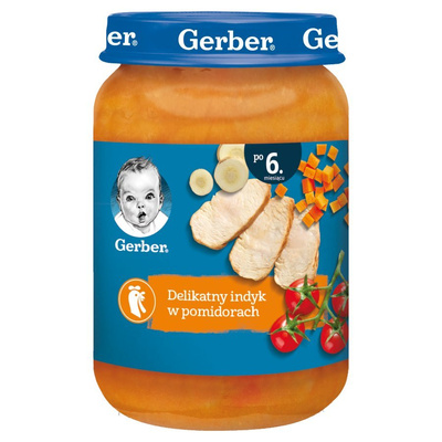Gerber Dish Mild Turkey with Tomatoes for Babies after 6 Months 190g
