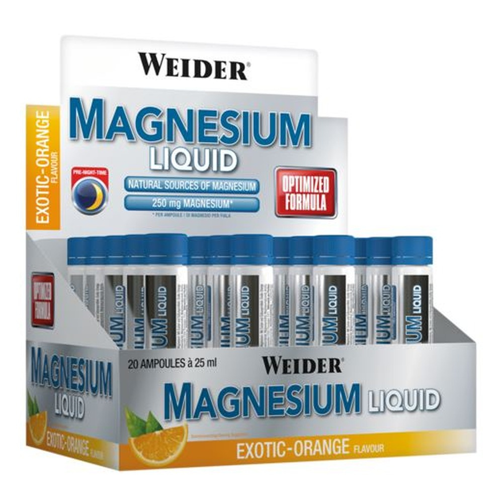 Weider Magnesium Liquid, Exotic-Orange - 20 x 25 ml.