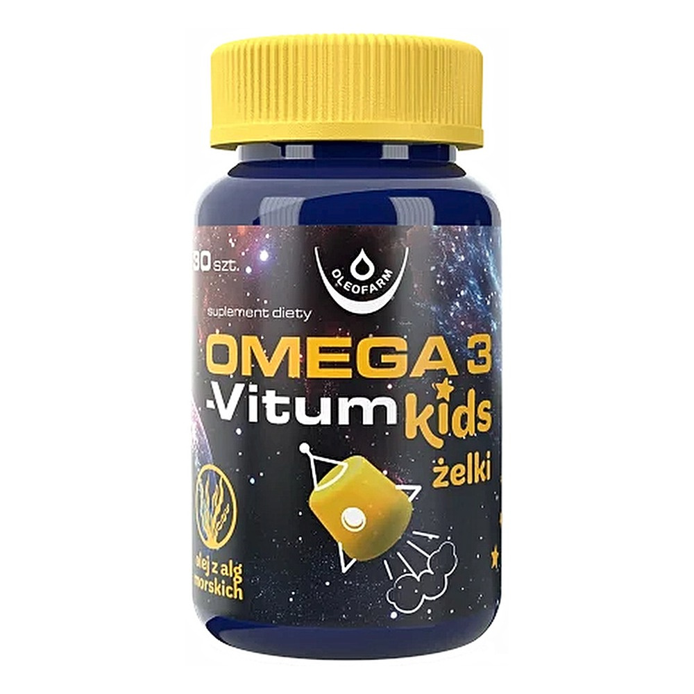 Oleofarm Omega 3-Vitum Kids DHA + EPA Lemon 30 Gummies