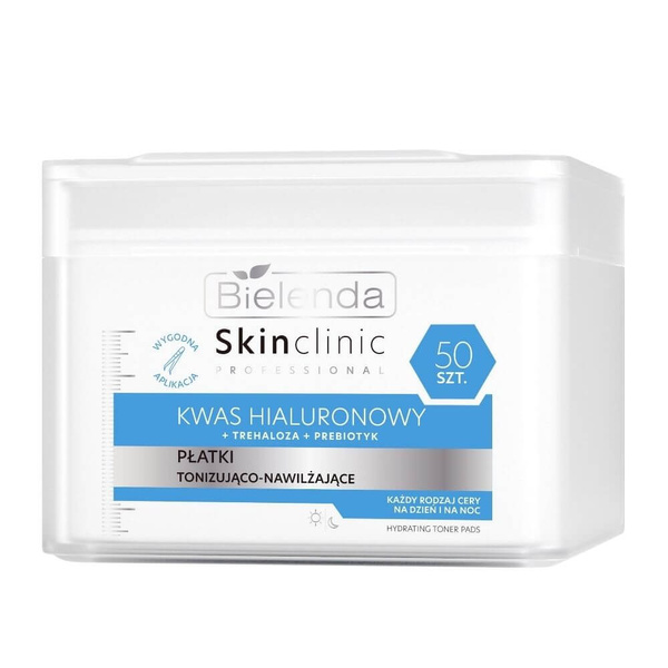 Bielenda Skin Clinic Professional Hyaluronic Acid Toning and Moisturising Pads 50pcs