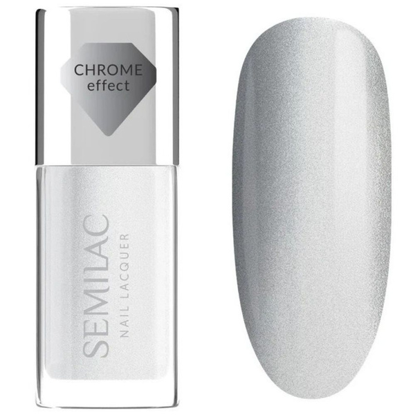 Semilac Classic Hybrid Gel Polish 115 Silver Chrome 9ml