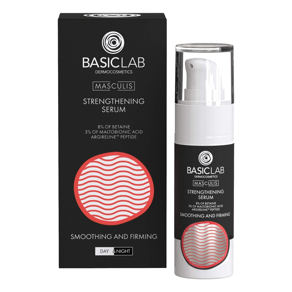 BasicLab Masculis Fortifying Face Serum 8% Betaine 3% Maltobionic Acid 30ml