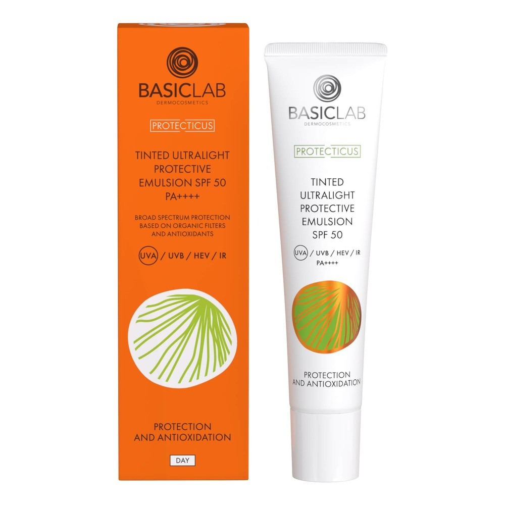 BasicLab Toning Protective Emulsion SPF 50 for Oily and Combination Skin 40ml