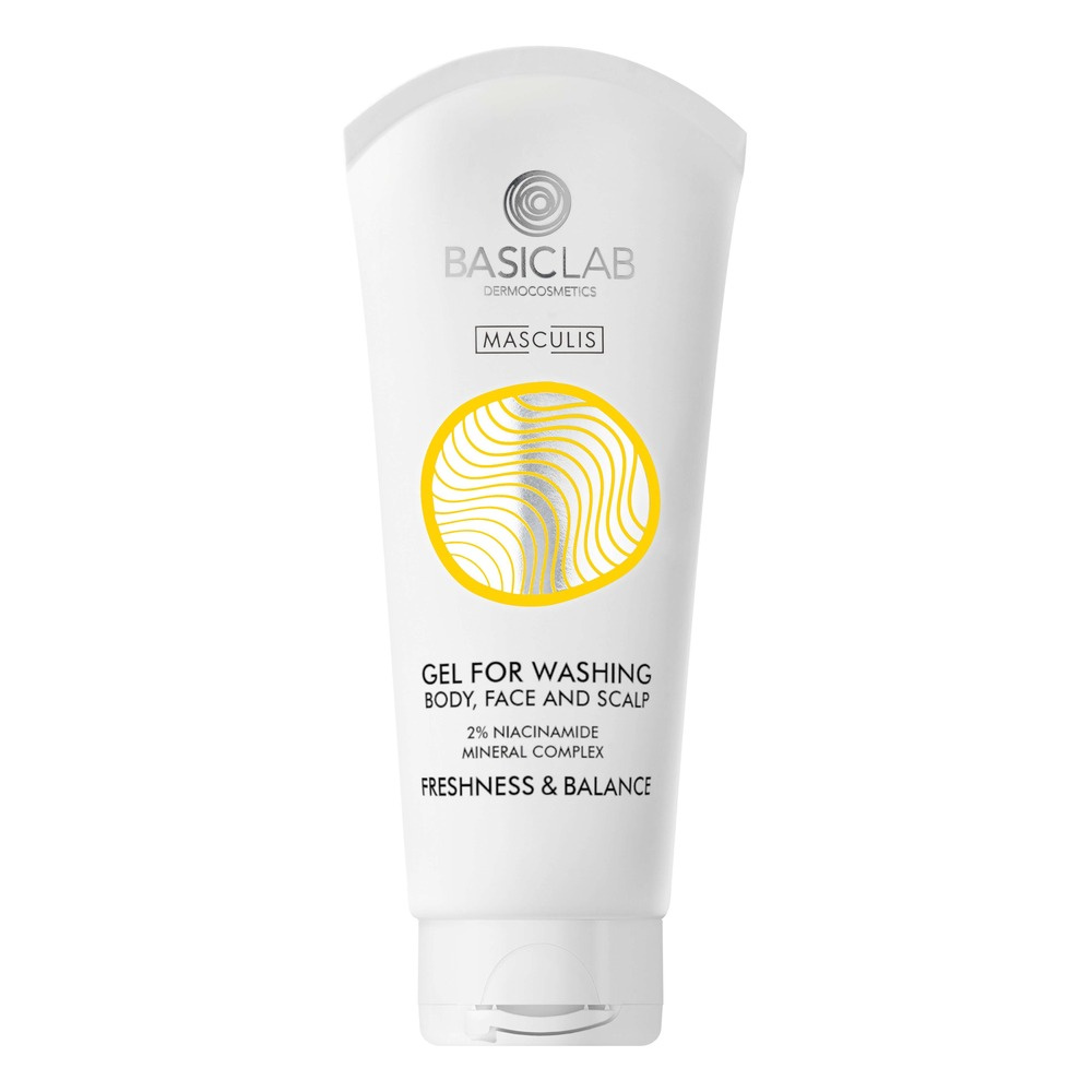BasicLab Masculis Body, Face and Scalp Cleansing Gel 100ml